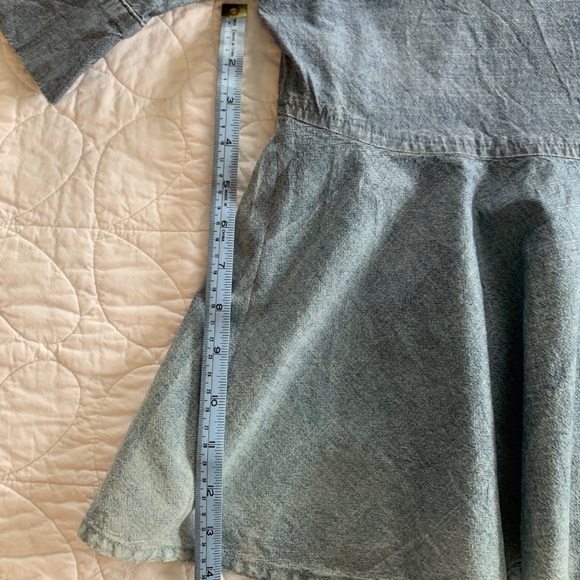 AG Adriano Goldschmeid chambray peplum top - Picture 6 of 9